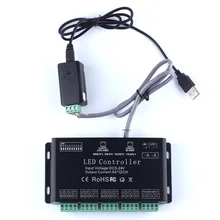 DC5V-24V 12Channel RGB DMX LED controller DMX decoder + USB DMX controller &driver LED strip module