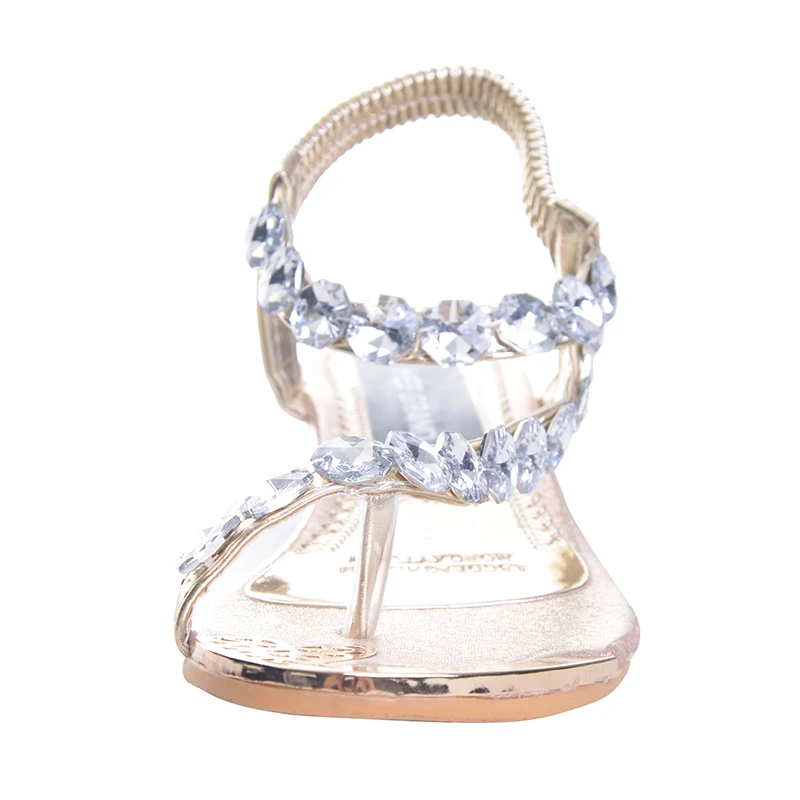 

Brand Woman Sandals Flat with Flip Flop Rhinestone Summer Style Shoes Woman Drop Shipping XWZ095