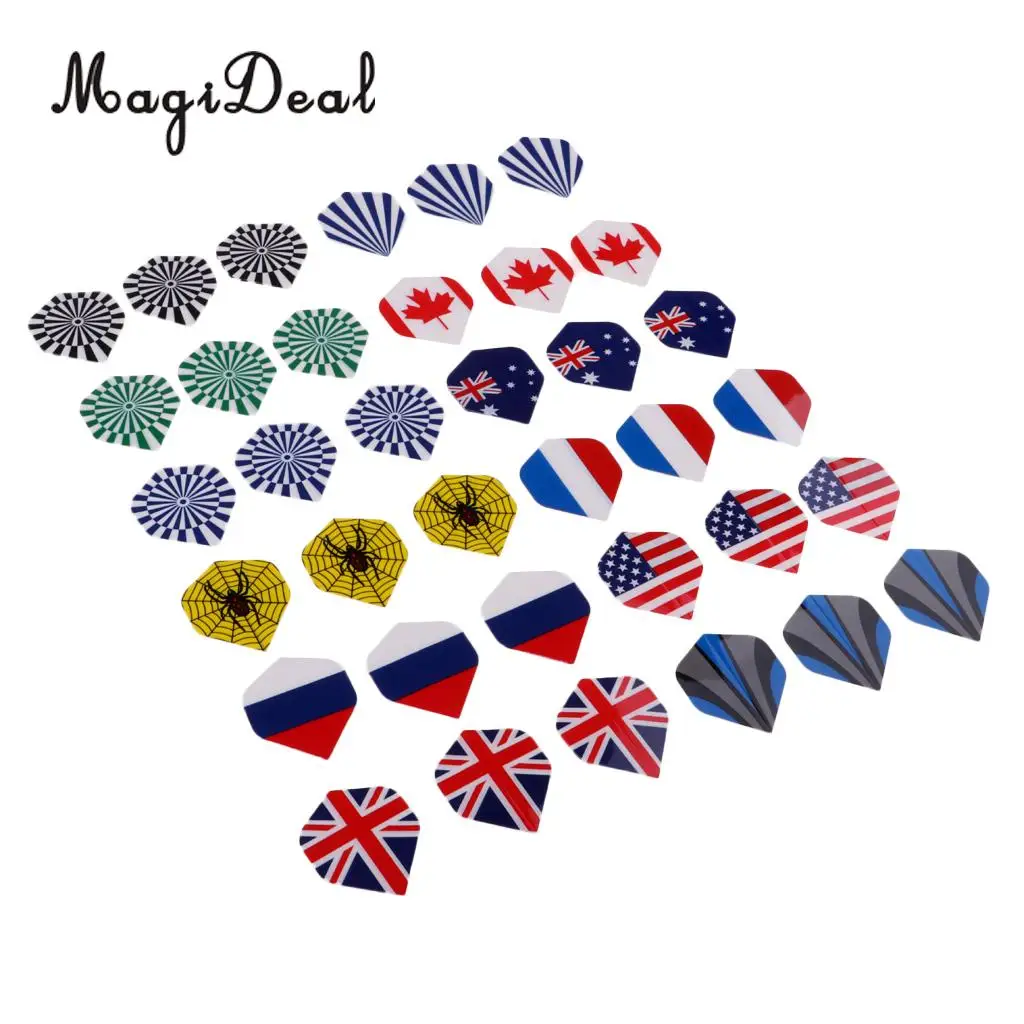 24/27/36pcs Professional Dart Flights Feather Tail Wing Flight Replacement Darts Accessory Supplies National Flag 