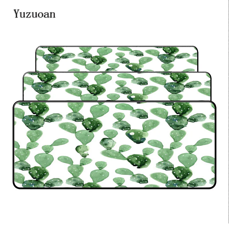 

Yuzuoan Cactus Large Gaming Mouse Pad Lock Edge Rubber Speed Mouse Mat Mouse Pad Soft Mouse Mat For CSGO LOL Office/Home Use