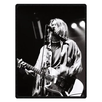 

Kurt Cobain Customized Design Unique Fleece Blanket Outdoor/ Indoor Blanket Coral Flannel Blanket Travel Blankets