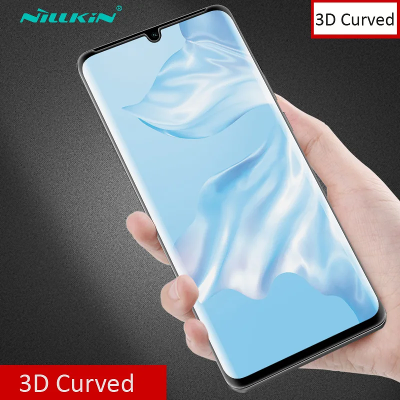 Nillkin 3D DS+ Макс закаленное Стекло для huawei P30 Pro полный Экран крышка изогнутая Защитная Олеофобное