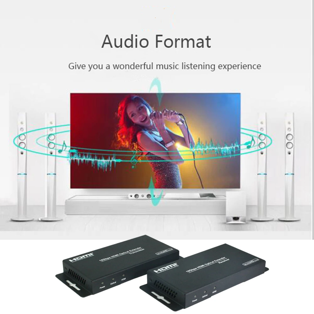 PUZHIJIE Ultra HD 4K2K60Hz волоконный удлинитель HDMI по оптическому волокну с ИК RS232 поддержка