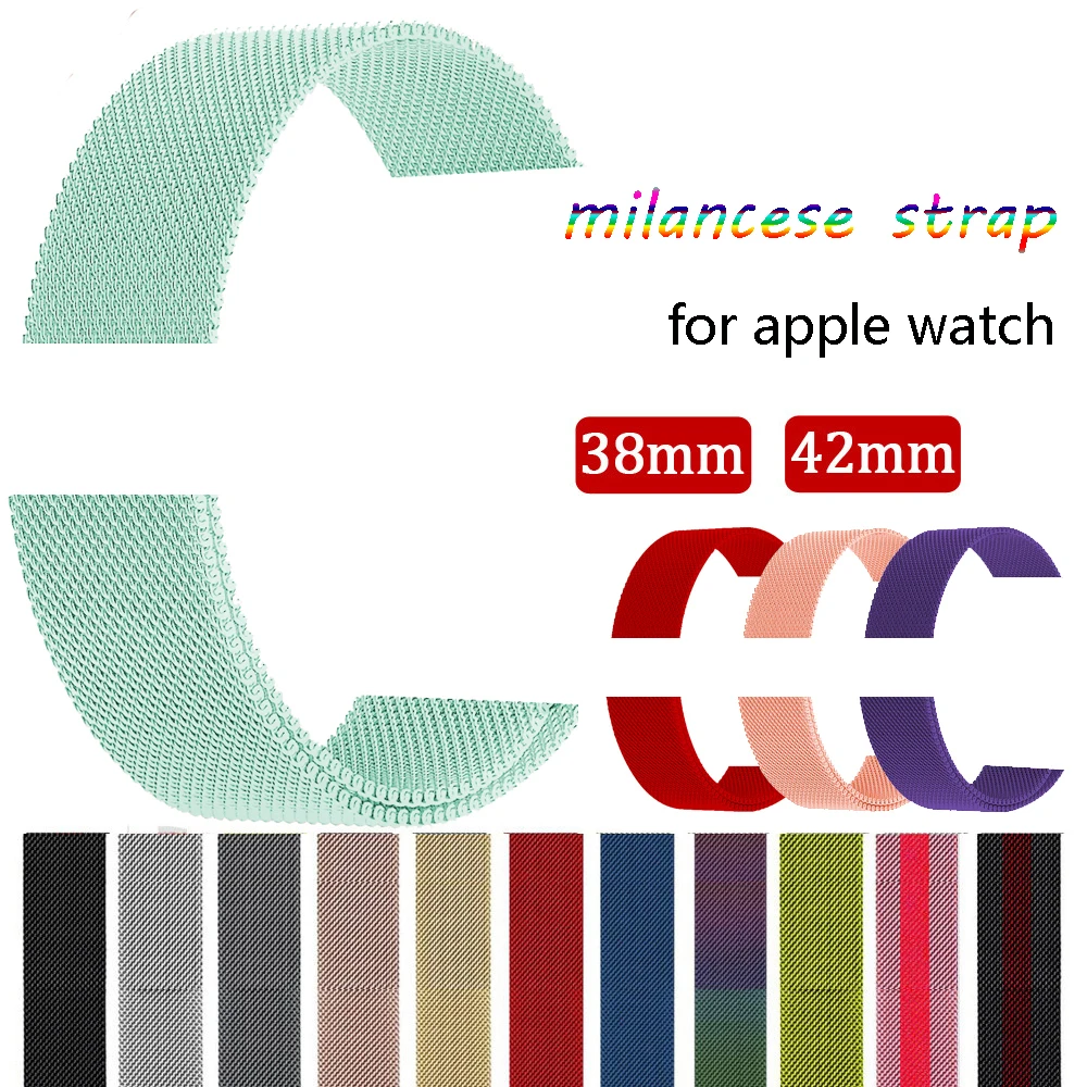 

Milanese loop For Apple watch band strap series 3/2/1 iwatch band 42mm 38mm Stainless Steel metal Bracelet wrist belt watchband