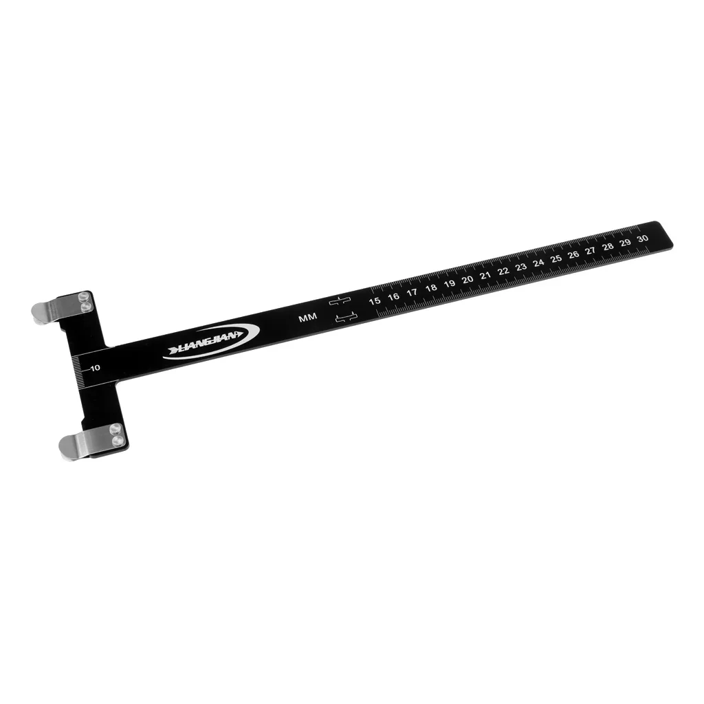 

11.8' x 3.94' Black Archery Aluminum Alloy Bow Square-T Tuning Tool for Recurve & Compound Bow Longbow Hunting Accessories