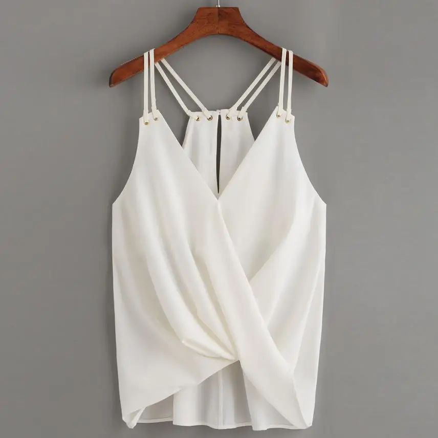 

KANCOOLD tops T-Shirt high quality Casual Crop Sleeveless Top Vest Tank Cami t-Shirt summer tops for women 2018MA7