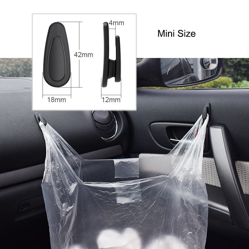 

2019 New 4pcs/Set Mini Car Hooks High Quality Convenient Auto Self Adhesive Hook Hanger Key Bag Purse Organizer Holder Black