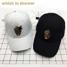 Повседневная черно-белая бейсбольная кепка xxxtentacion в стиле хип-хоп, мультяшная шляпа c вышивкой, для отца, для женщин или мужчин, летняя, осенняя, Мужская