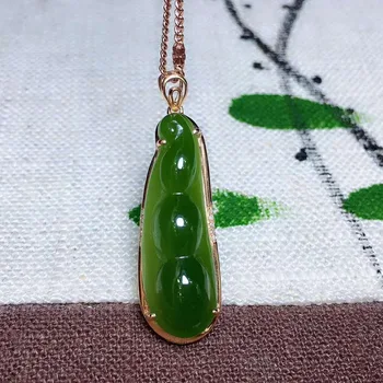 

18k gold and Tianbi jade pendanth06#