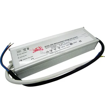 

Aluminum IP67 Waterproof 200W Constant Current Led Driver 36V 5.5A High Power Supply Lighting Transformers