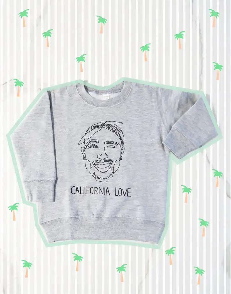 Свитшот Tupac 2Pac California Love 90-х одежда в стиле хип-хоп джемпер с длинным рукавом