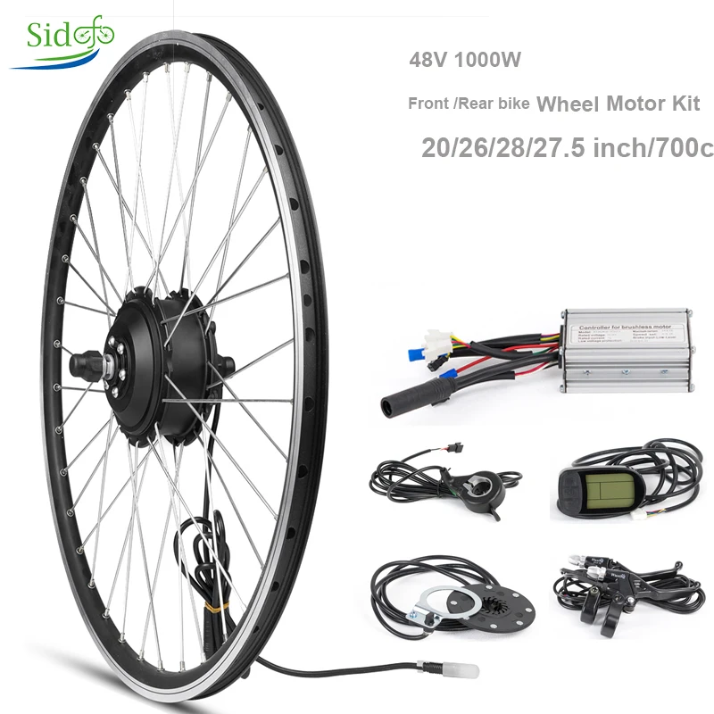 Perfect Bicycle Ebike Motor 48V 1000W Electric Bicycle Engine 20 inch Moteur Brushless Scooter Front Rear  Wheel Electric Bbike Kit 7