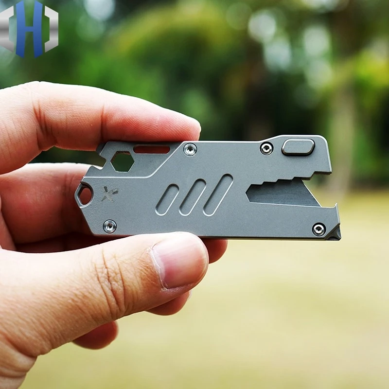 Original Titanium Alloy Utility Knife Paper Cutter Multi-tool With Small Tool EDC Portable Original Titanium Alloy Utility Knife Paper Cutter Multi-tool With Small Tool EDC Portable