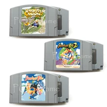 64 бит США версия видеоигры картридж урожай под луной сноуборд дети 1 2 английский язык только для NTSC