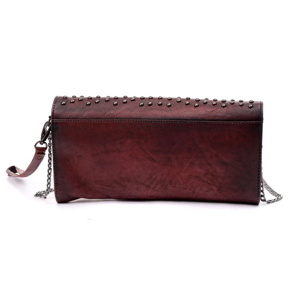 Red Leather Studded Purse (1)