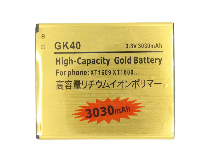 

1x 3030mAh GK40 / MOT1609BAT / M0T1609BAT Replacement Li-ion Battery For MOTOROLA MOTO G4 PLAY XT1607 XT1609 XT1600 SNN5976A