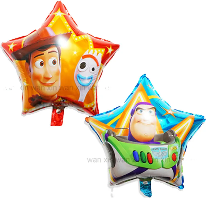 

1pc new star style lightyear foil balloons 18inch woody helium balloons kid toys cartoon buzz lightyear party balloons