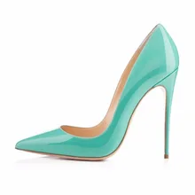 2016 Dames Schoenen Vente Chaude De Base Pu Talons Minces Chaussures haute Femmes Peinture Leater Pointu Stiletto Pompes de Femmes Grande Taille 35-46