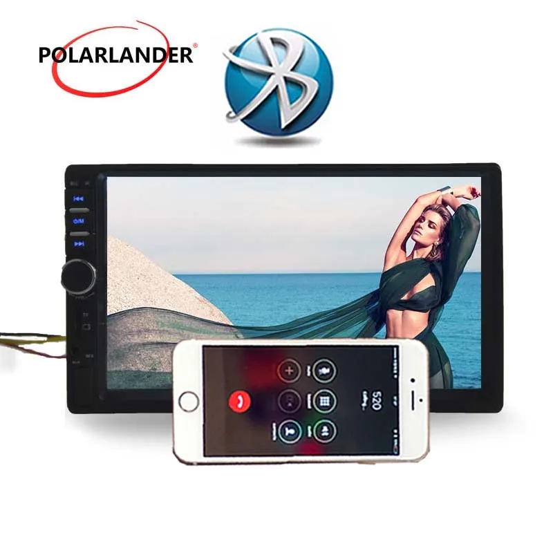 Автомагнитола с сенсорным экраном Bluetooth USB SD AUX FM видео MP4 MP5 поддержка камеры