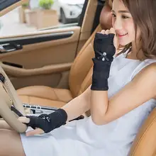 Хорошее качество! Женские весенние и летние крутые перчатки, сексуальные перчатки без пальцев, вискозные перчатки для вождения, модные солнцезащитные перчатки