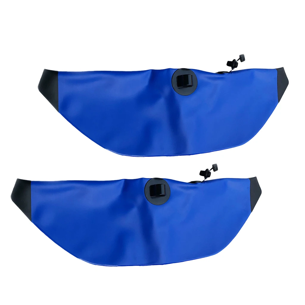 2 Pieces Heavy Duty Durable Blue PVC Kayak Canoe Fishing Standing Inflatable Outrigger Stabilizer Float Gear Accessories 90x28cm