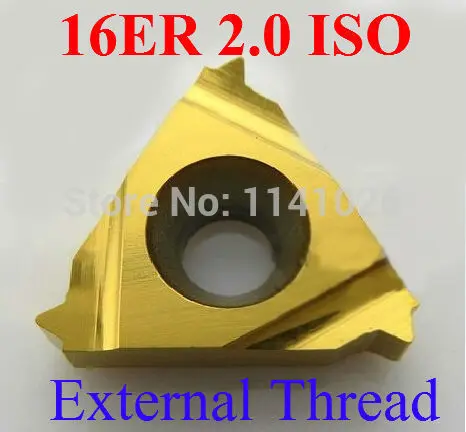 

16ER 2.0 ISO Carbide Threading Inserts External Threading Insert Indexable Lathe Inserts for Threaded Lathe Holder