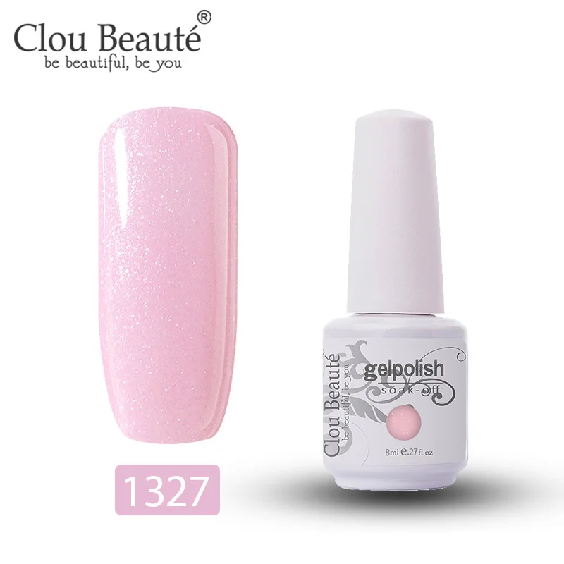 Clou Beaute УФ гель лак для ногтей для маникюра Набор гель-лаков UV Vernis Полупостоянный праймер основа и топ Гель-лак - Цвет: 1327