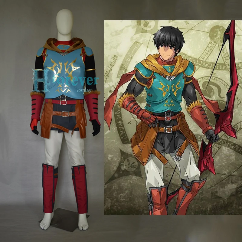 [Customized] Anime! Fate/Grand Order Arash Battle Suit Gothic Uniform Cosplay Costume Any Size Halloween Full Set Free Shipping |