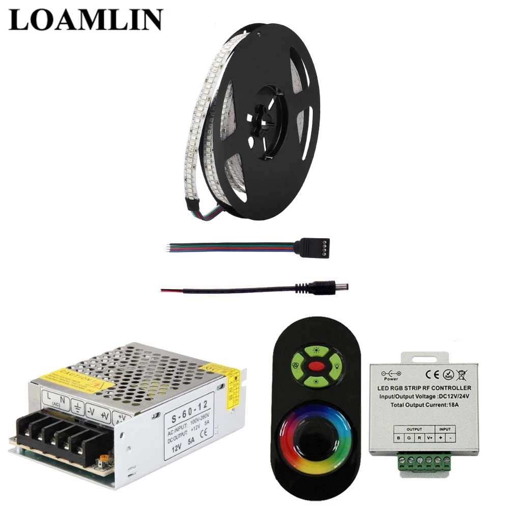5 м 10 15 20 RGB Светодиодная лента 2835SMD 234 светодиодов/м гибкий свет с RF пультом