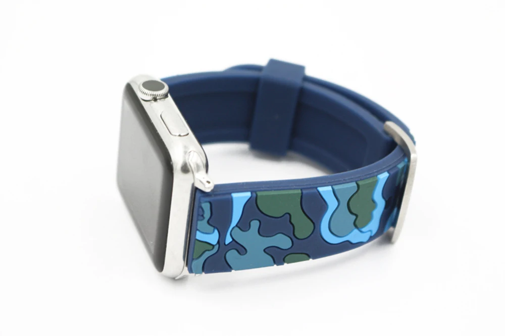 URVOI sport band for apple watch series 1 2 strap for iWatch CAMO colors Soft Silicone Replacement camouflage band with adapters23
