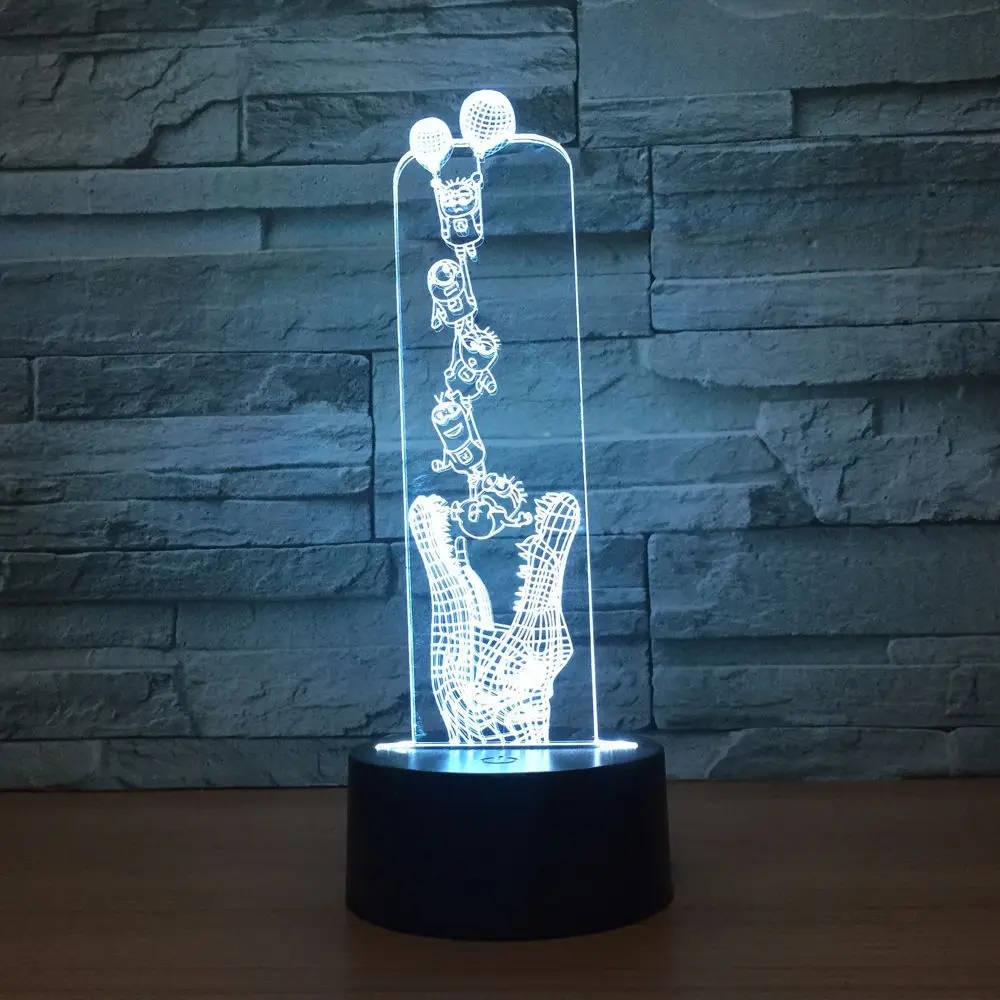 

Touch Remote Control 3d Small Night Light Usb Battery Dual-purpose Atmosphere 3d Lamp Christmas gift for baby room lights