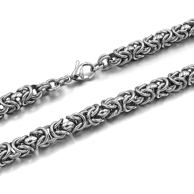 GOKADIMA 7 мм 316L нержавеющая сталь ожерелья Византийская цепь новые мужские ювелирные изделия модные крутые подарки, WN021