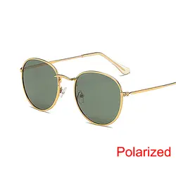 100% Polarizd оттенков Круглые Солнцезащитные очки Для женщин/Для мужчин Брендовая дизайнерская обувь круглые очки леди зеркало солнцезащитные