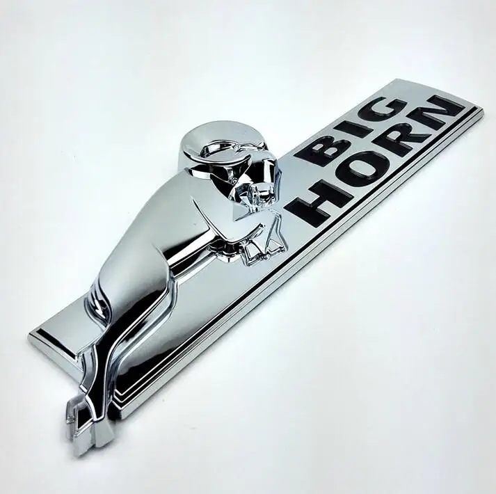 3D Auto Chrome ABS BIGHORN BIG HORN Emblem Badge Sticker Fit for Dodge