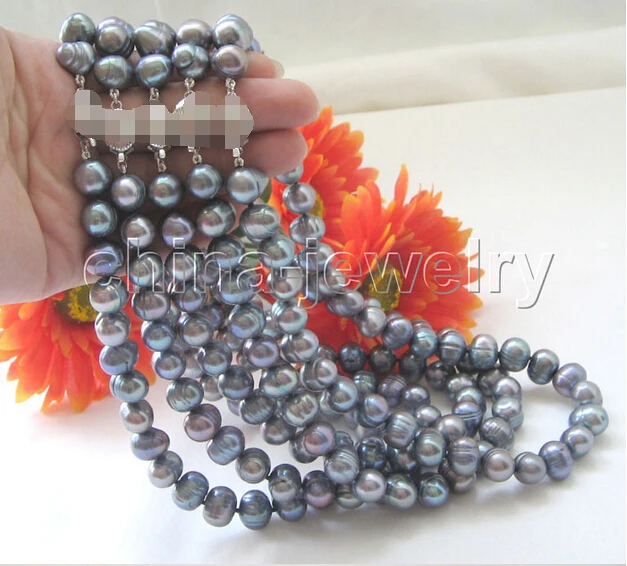

FREE shipping> >>> Wholesale 5pieces 17" 13mm black flaw freshwater pearl necklace 6.07 6.8 6.09