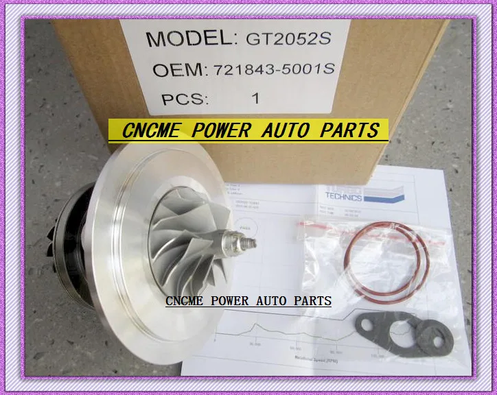 Турбокартридж CHRA Core GT2052S 721843 5001S 0001 79522 Турбокомпрессор Для Ford Ranger 01 силовой ход HS2.8