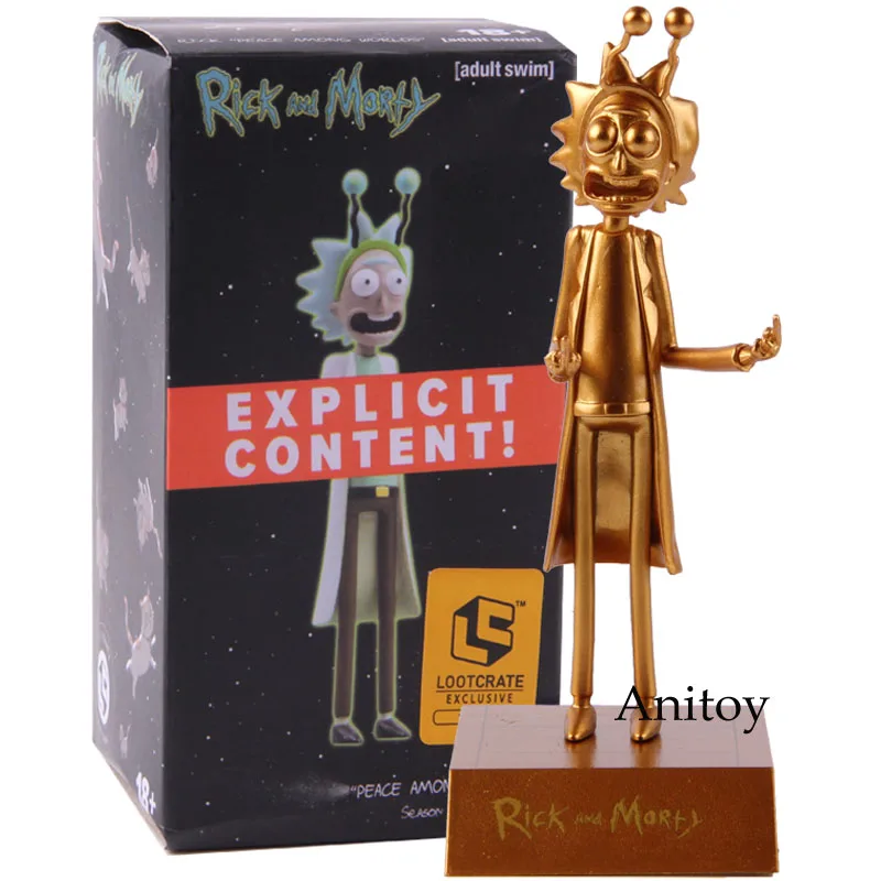 

Rick and Morty Rick Sanchez PVC Figure Collectible Model Toy Golden Color