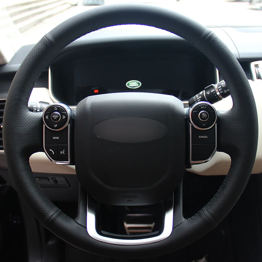 Черная крышка рулевого колеса из натуральной кожи для Land Rover Range Rover