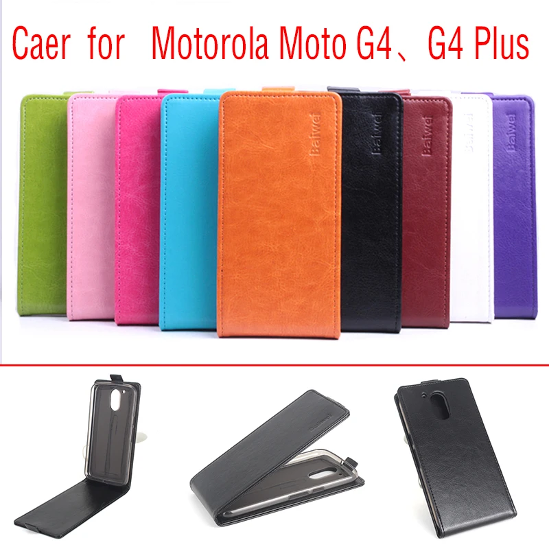 

Original Baiwei Brand PU Leather Case for Motorola Moto G4 G4 Plus Magnetic Flip Cover Phone Bag 9 Colors in Stock