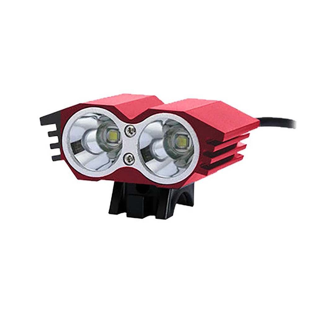 Top 2400 Lumen Double T6 L2 Bike Bicycle Cycling LED Light Flashlight 5V 2A XML2 High Brightness Lamp Front Light & USB Interface 2