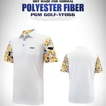 PGM мужские футболки поло для гольфа, спортивная одежда, топы, летние быстросохнущие дышащие с коротким рукавом, спортивные рукава для гольфа, футболка с принтом