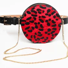 Женская сумка на пояс с цепочкой и леопардовым принтом, сумка из искусственной кожи, роскошная поясная сумка на плечо, женский ремень для денег, Женская поясная сумка