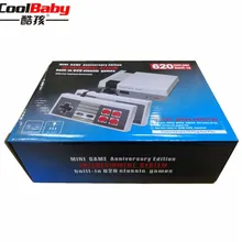 DHL 5 шт./партия детская Мини ТВ игровая консоль 8 бит видео игровая консоль Встроенная 620 игр ручка управления опционально AV OUT