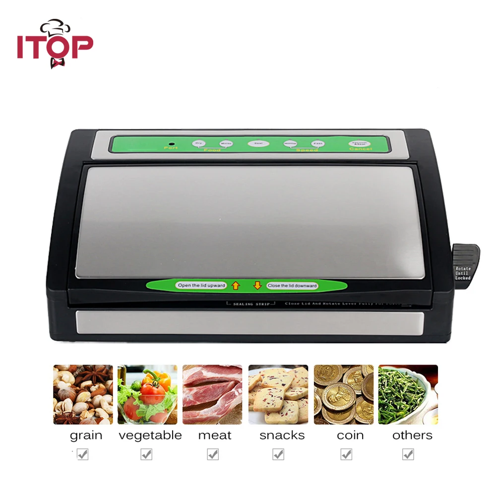 

ITOP Electric Household Food Vacuum Sealer Automatic Sealing Machine Fresh Food Keep Packing Machine