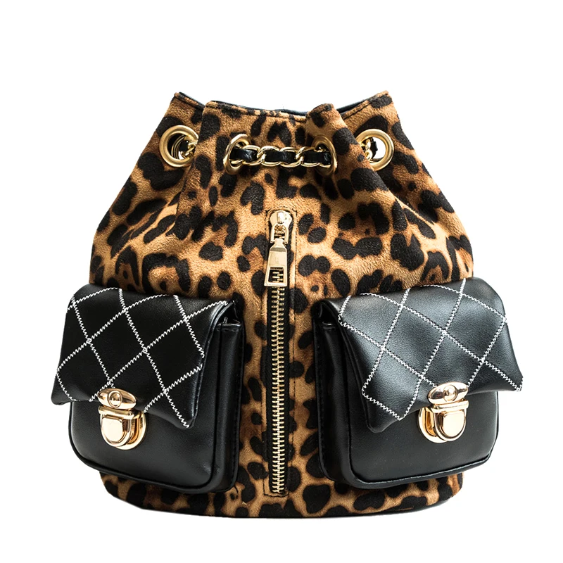 

Women Leopard Print Handbags Lady Fashion Famous Designer Brand Bucket Bag Leopard Shoulder Bag Female Crossbody Bags for Women