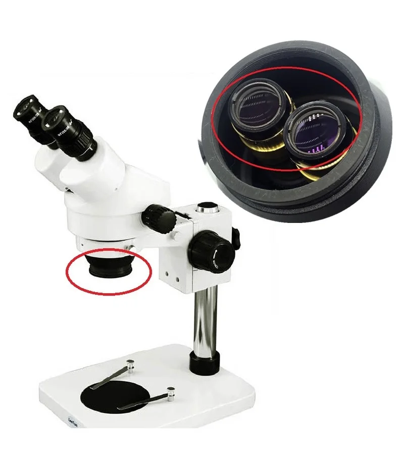Одна пара объектива Встроенный объектив для стерео микроскопа 2 Оптические Линзы Аксессуары для микроскопа объективные линзы
