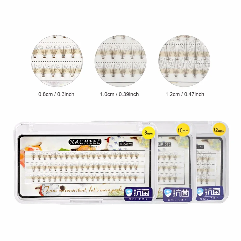 3 Sizes Natural Soft Caramel Long False Eyelashes Extension Long Fake