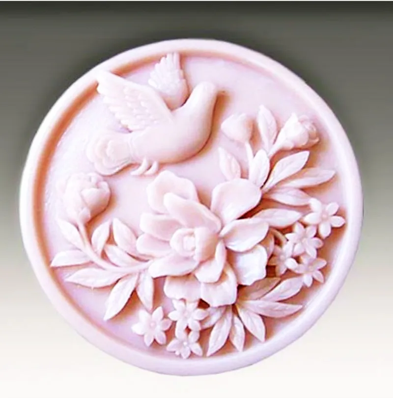

Handmade Soap Molds Round Bird craft soap making silicone mould DIY Cake 3D soap mold