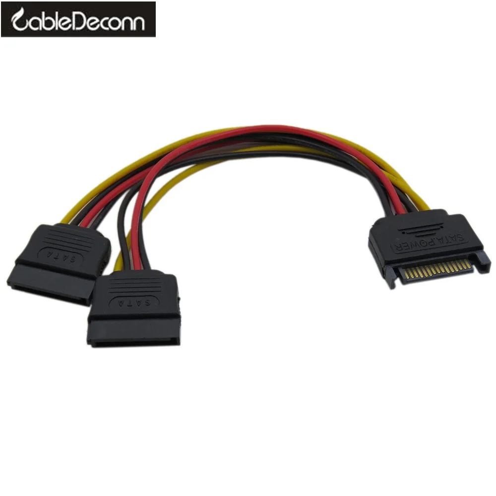 

SATA 15pin Hard Disk Power Male to 2 Female Splitter Y 1 to 2 extension Cable