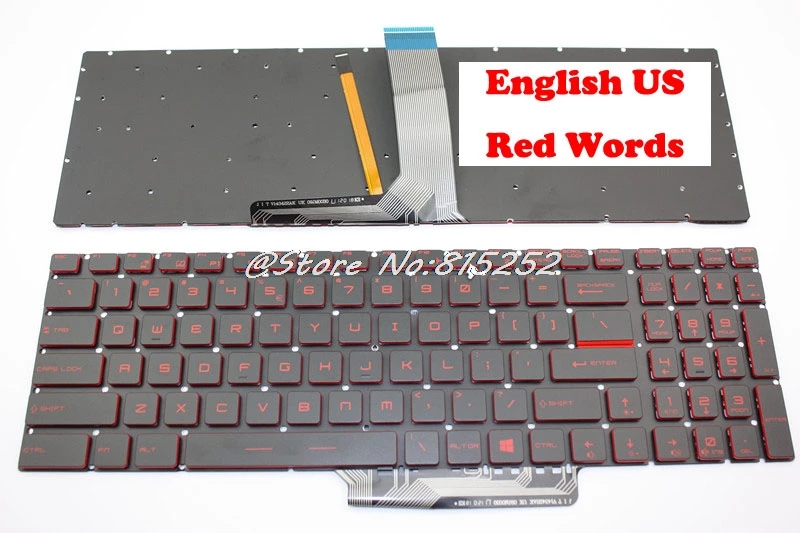 С украшением в виде кристаллов клавиатура для MSI GE62 2QC 2QD 2QE 2QF 2QL 6QC 6QD 6QE 6QL 7RD 7RE GE62MVR 7RG GE62VR GS63VR 6RF 7RF GE72 6QF GL62